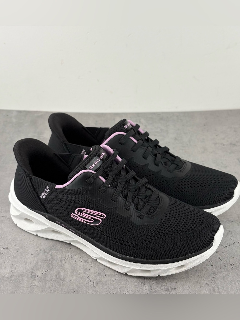 Skechers Women's Slip On Hands Free Swift Fit Shoes - SIZE 8.5 BLACK New No Box